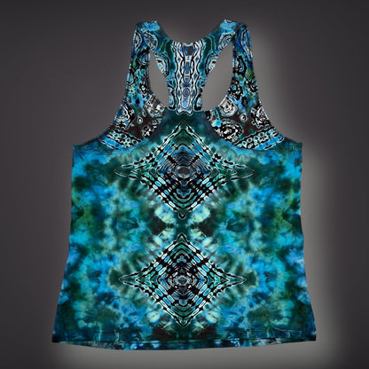 Tribal Symmetry Tank in Winterfresh - Women’s 2XLarge Reverse Racerback Tank