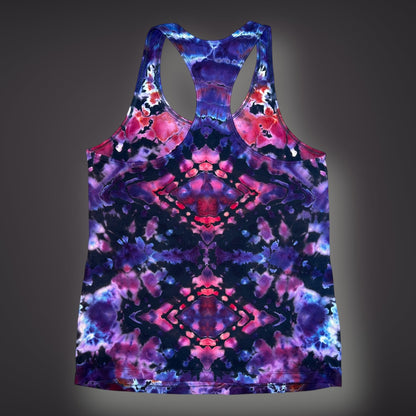 Tribal Symmetry Tank in Wild Geranium - Women’s Large Reverse Racerback Tank