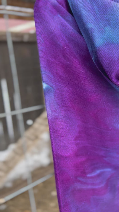 Deep Purple Watercolor Pashmina Shawl