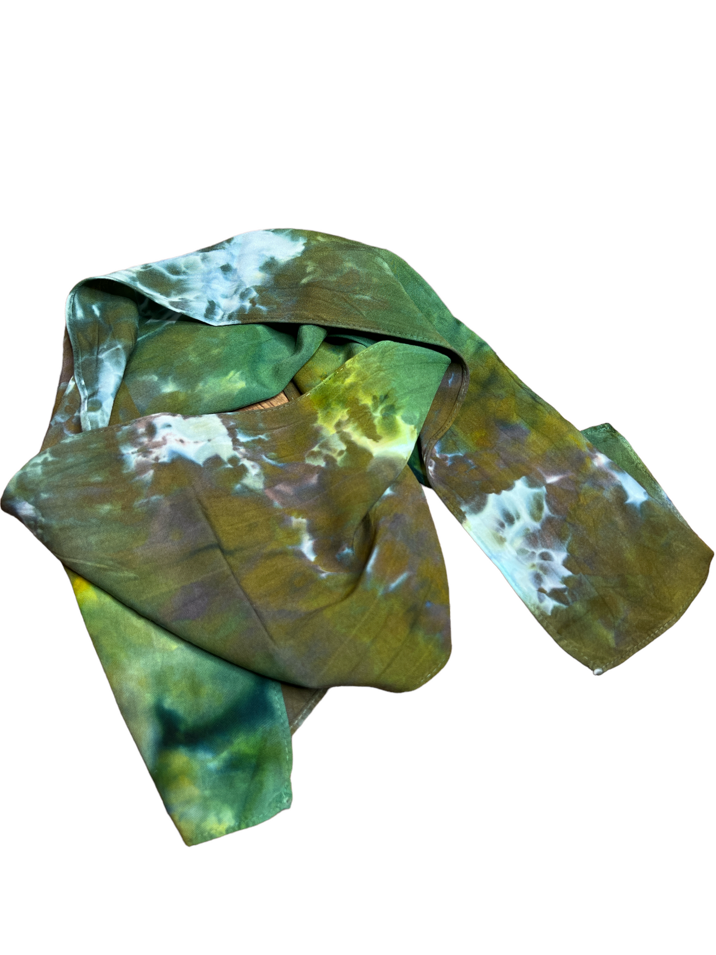 Adult "All the Greens" Bamboo Rayon Scarf - 6"x54"