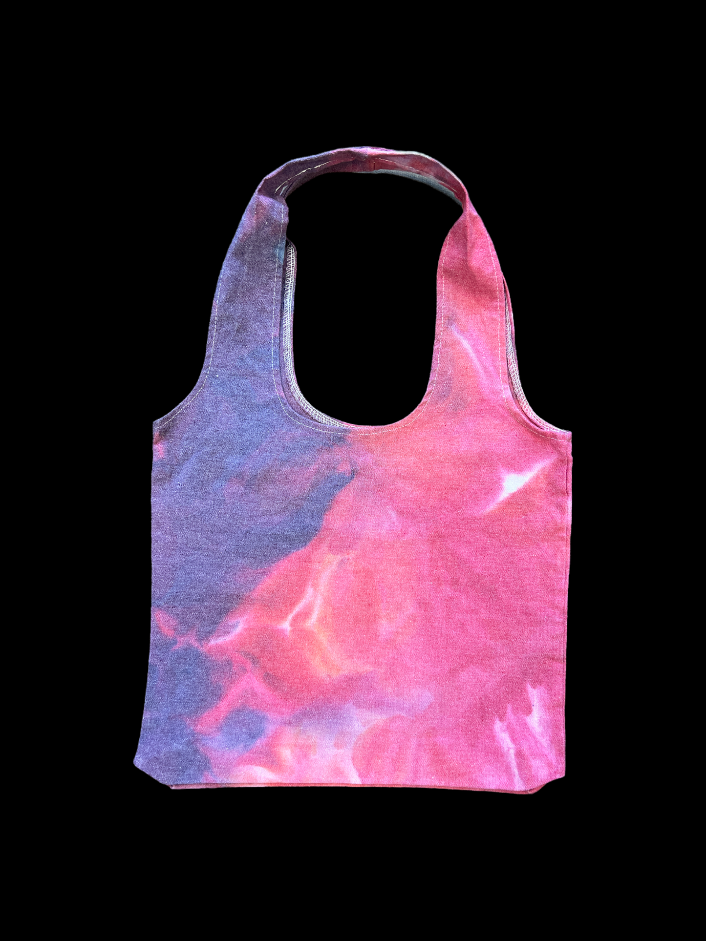 Pink and Purple Watercolor Tote Bag with 1 Pocket (Version 1)