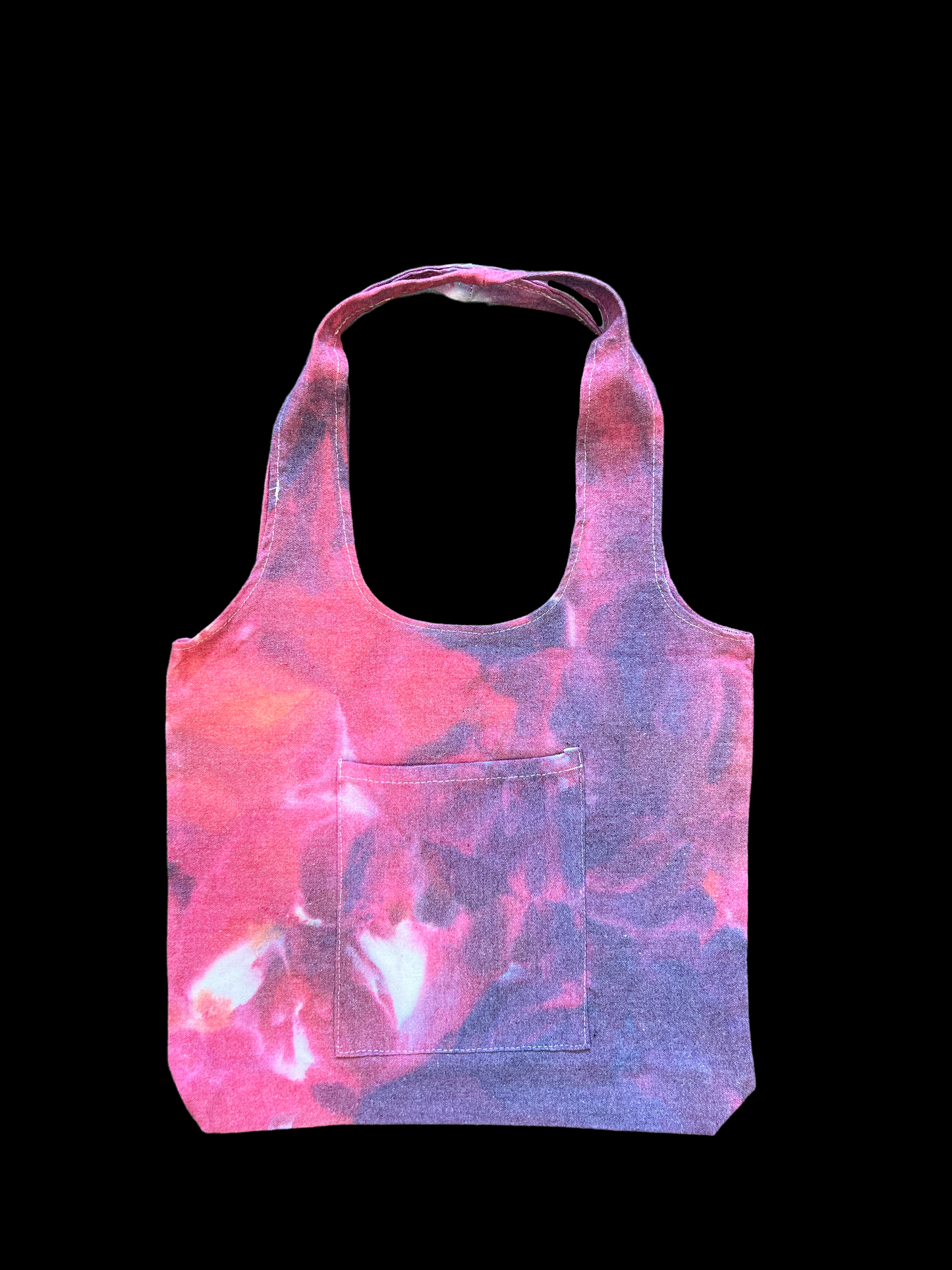 Pink and Purple Watercolor Tote Bag with 1 Pocket (Version 2)