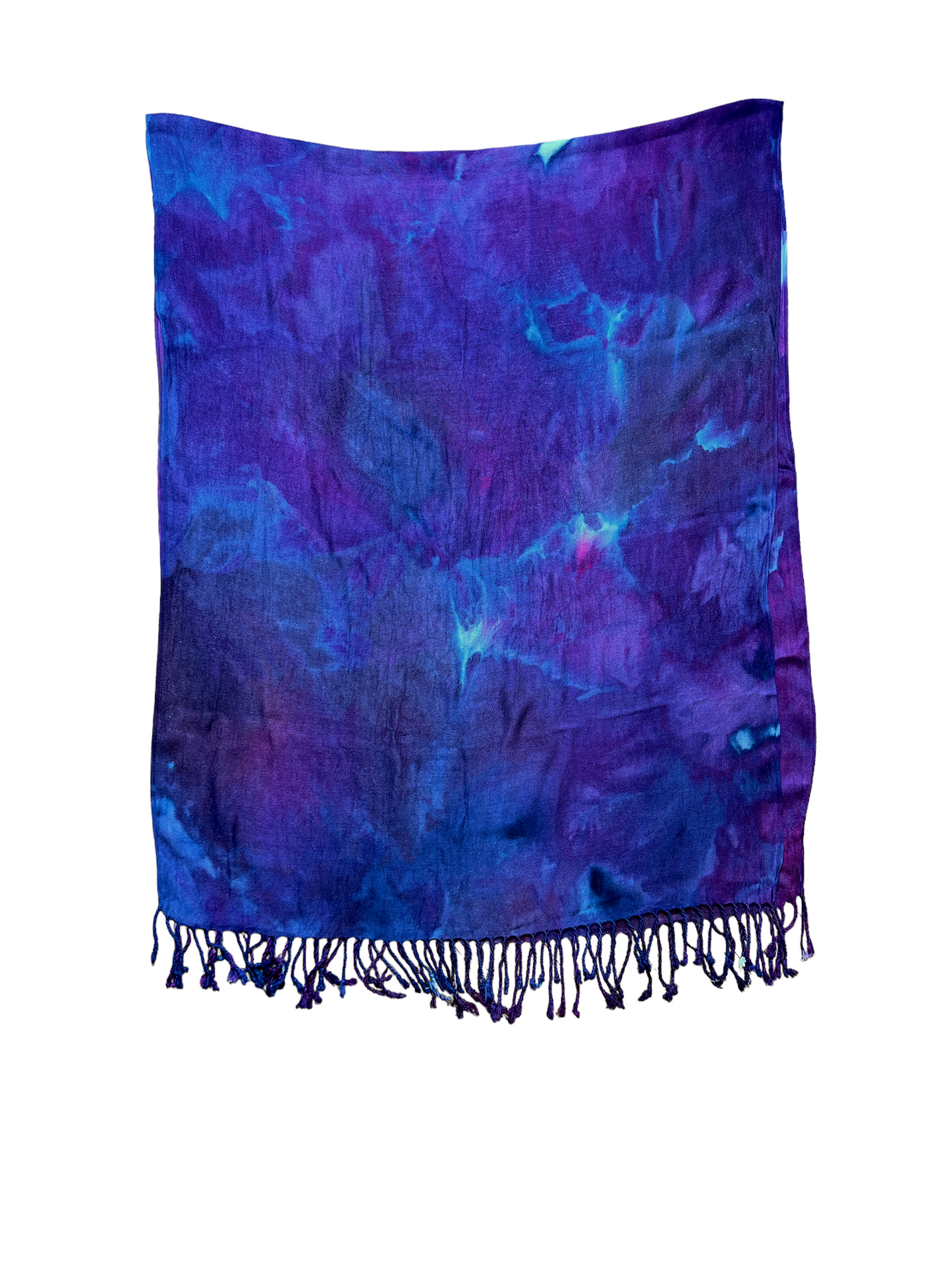 Deep Purple Watercolor Pashmina Shawl